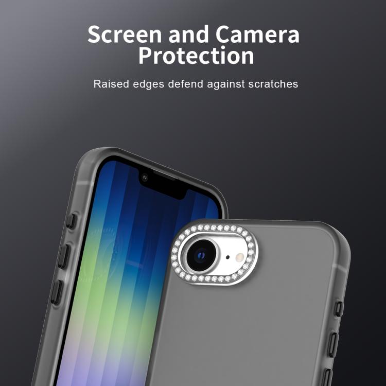 For iPhone 17e / 16e Candy Diamond Frosted PC Hybrid TPU Phone Case