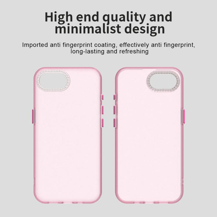For iPhone 17e / 16e Candy Diamond Frosted PC Hybrid TPU Phone Case