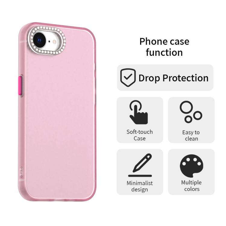 For iPhone 17e / 16e Candy Diamond Frosted PC Hybrid TPU Phone Case