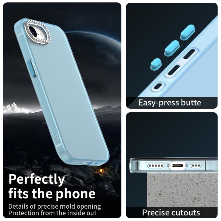 For iPhone 17e / 16e Candy Diamond Frosted PC Hybrid TPU Phone Case