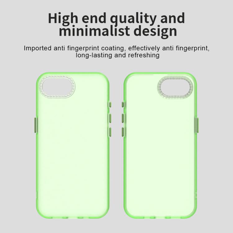 For iPhone 17e / 16e Candy Diamond Frosted PC Hybrid TPU Phone Case
