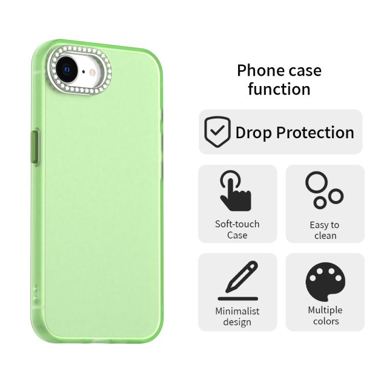 For iPhone 17e / 16e Candy Diamond Frosted PC Hybrid TPU Phone Case