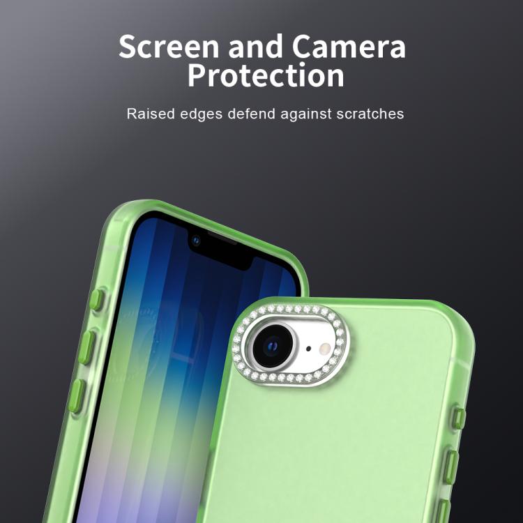 For iPhone 17e / 16e Candy Diamond Frosted PC Hybrid TPU Phone Case