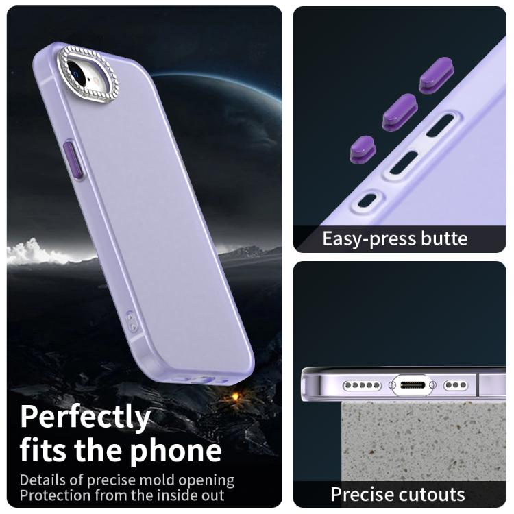 For iPhone 17e / 16e Candy Diamond Frosted PC Hybrid TPU Phone Case