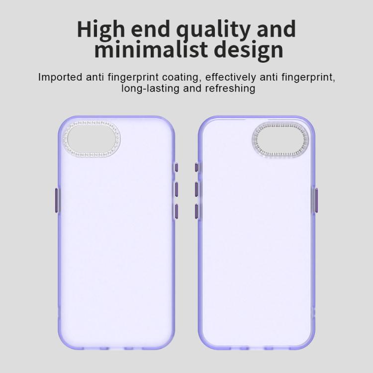 For iPhone 17e / 16e Candy Diamond Frosted PC Hybrid TPU Phone Case