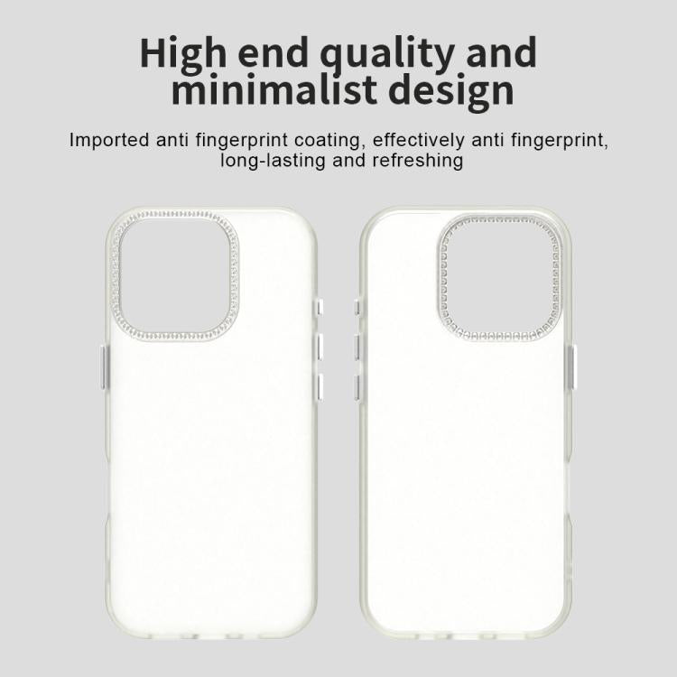 For iPhone 16 Pro Candy Diamond Frosted PC Hybrid TPU Phone Case