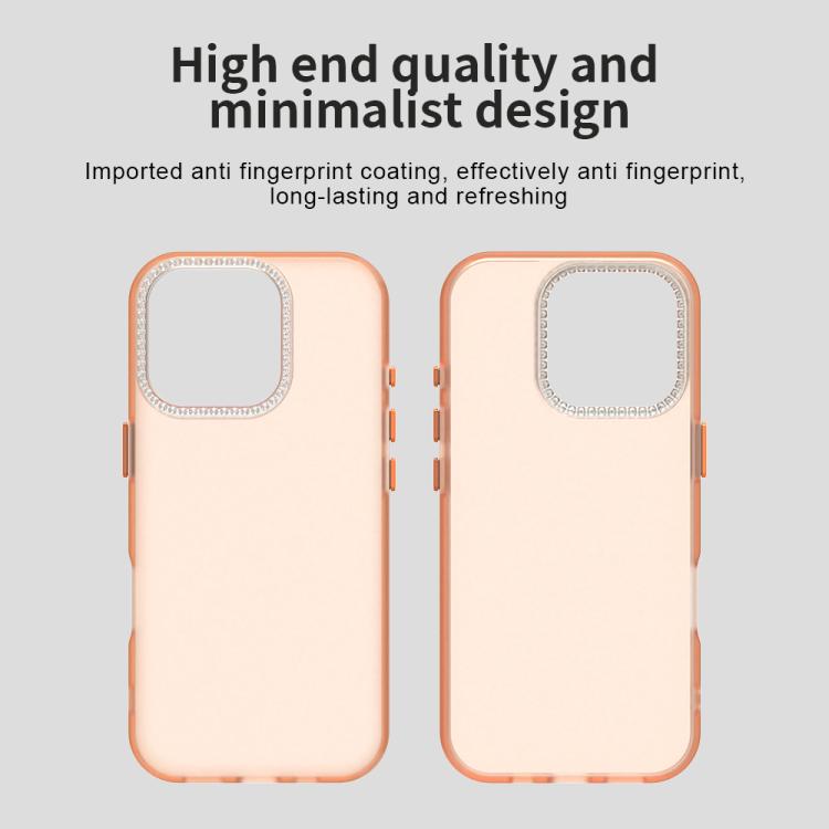 For iPhone 16 Pro Candy Diamond Frosted PC Hybrid TPU Phone Case