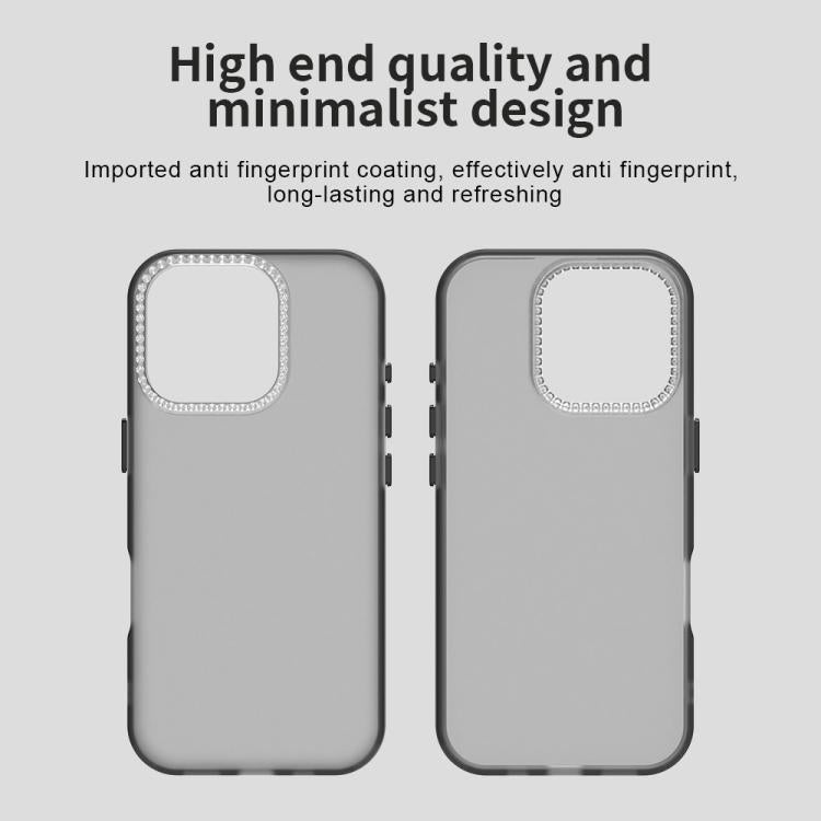 For iPhone 16 Pro Candy Diamond Frosted PC Hybrid TPU Phone Case