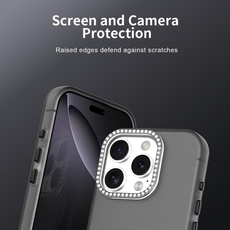 For iPhone 16 Pro Candy Diamond Frosted PC Hybrid TPU Phone Case