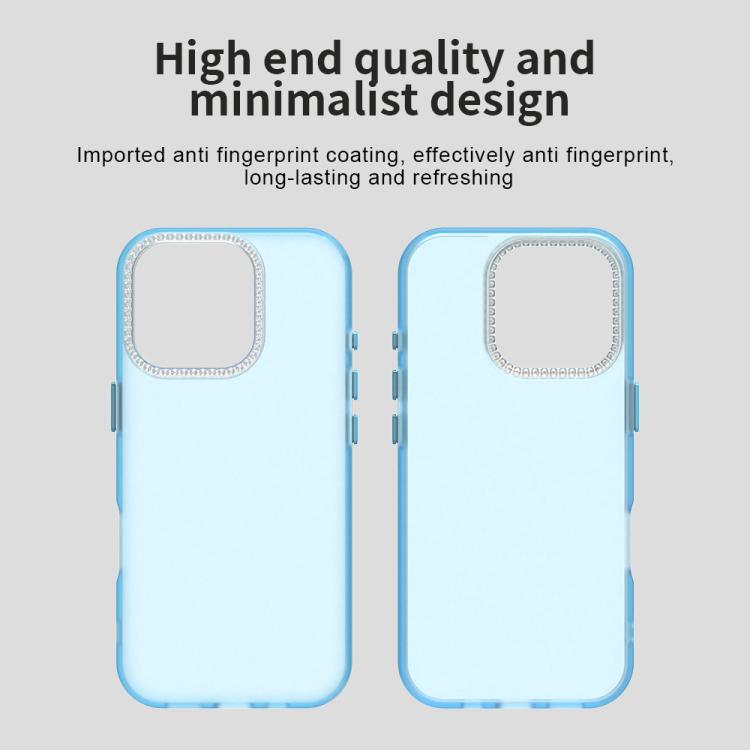 For iPhone 16 Pro Candy Diamond Frosted PC Hybrid TPU Phone Case