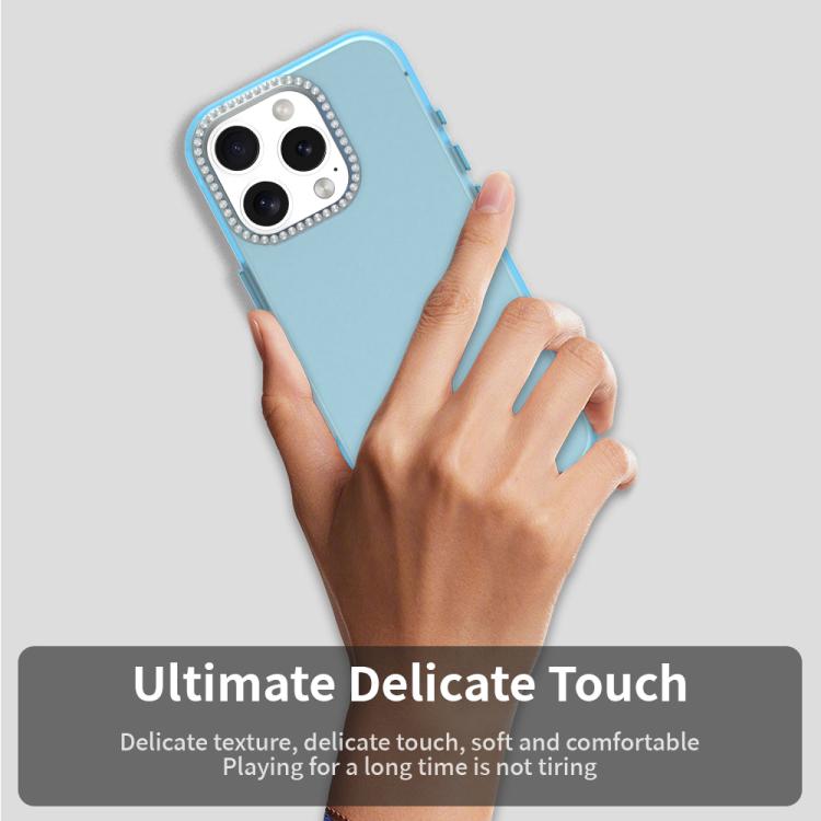 For iPhone 16 Pro Candy Diamond Frosted PC Hybrid TPU Phone Case