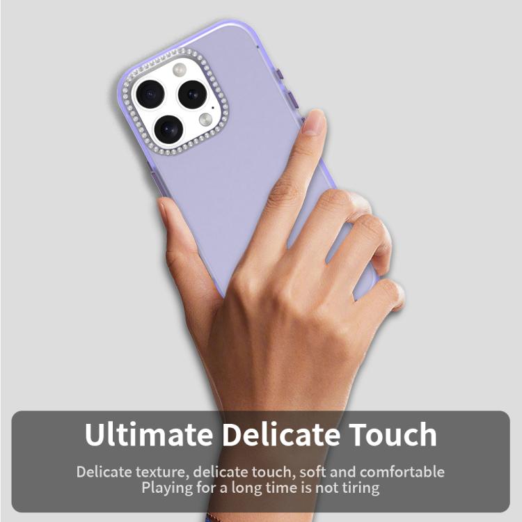For iPhone 16 Pro Candy Diamond Frosted PC Hybrid TPU Phone Case