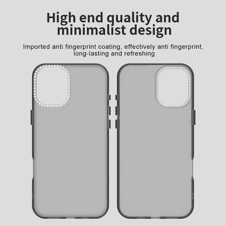 For iPhone 16 Plus Candy Diamond Frosted PC Hybrid TPU Phone Case