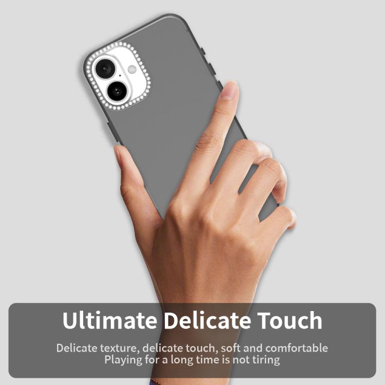 For iPhone 16 Plus Candy Diamond Frosted PC Hybrid TPU Phone Case