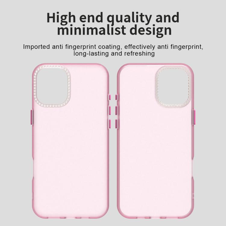 For iPhone 16 Plus Candy Diamond Frosted PC Hybrid TPU Phone Case