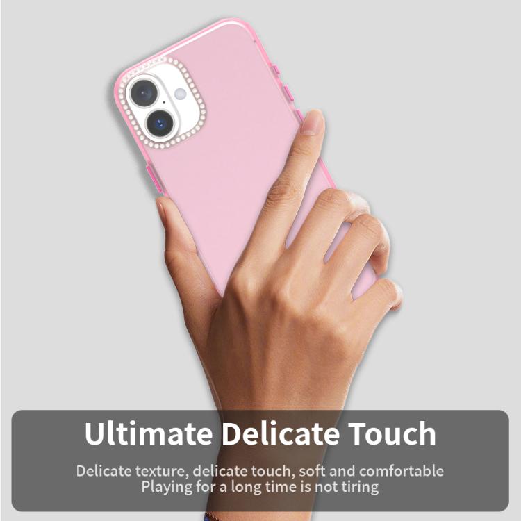 For iPhone 16 Plus Candy Diamond Frosted PC Hybrid TPU Phone Case
