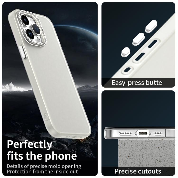 For iPhone 14 Pro Max Candy Diamond Frosted PC Hybrid TPU Phone Case