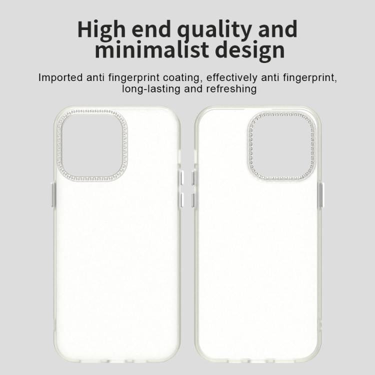 For iPhone 14 Pro Max Candy Diamond Frosted PC Hybrid TPU Phone Case