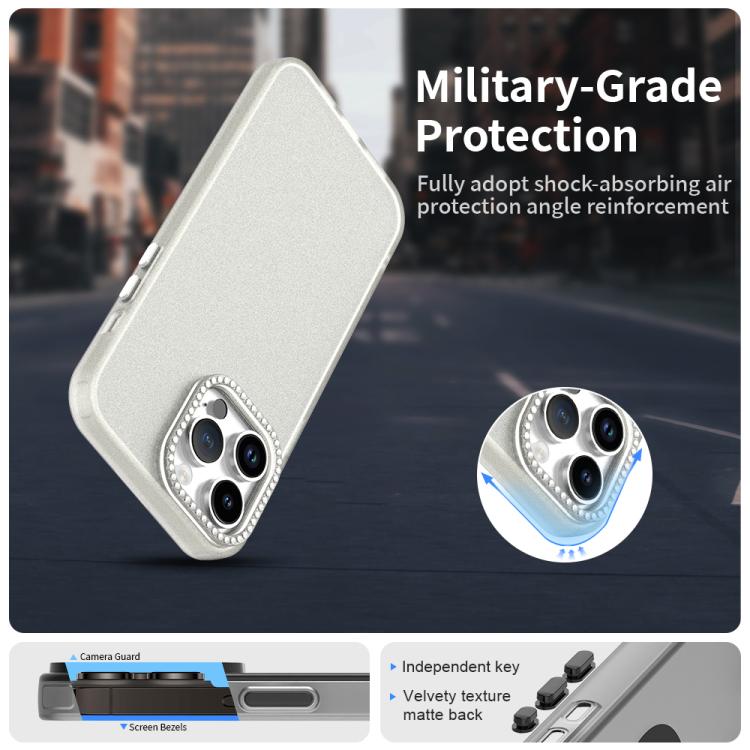 For iPhone 14 Pro Max Candy Diamond Frosted PC Hybrid TPU Phone Case
