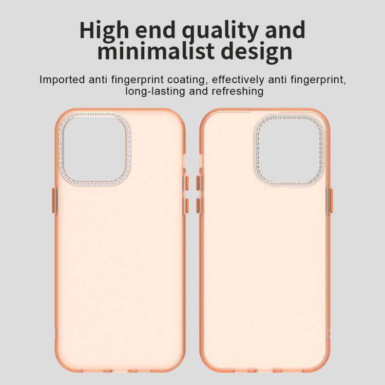 For iPhone 14 Pro Max Candy Diamond Frosted PC Hybrid TPU Phone Case