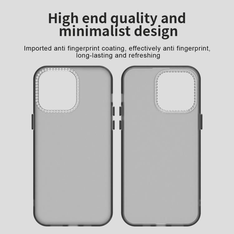 For iPhone 14 Pro Max Candy Diamond Frosted PC Hybrid TPU Phone Case