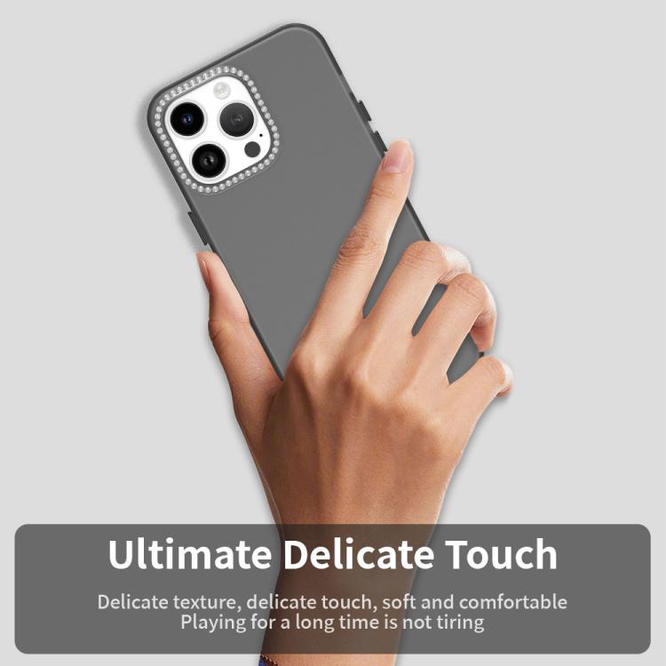 For iPhone 14 Pro Max Candy Diamond Frosted PC Hybrid TPU Phone Case