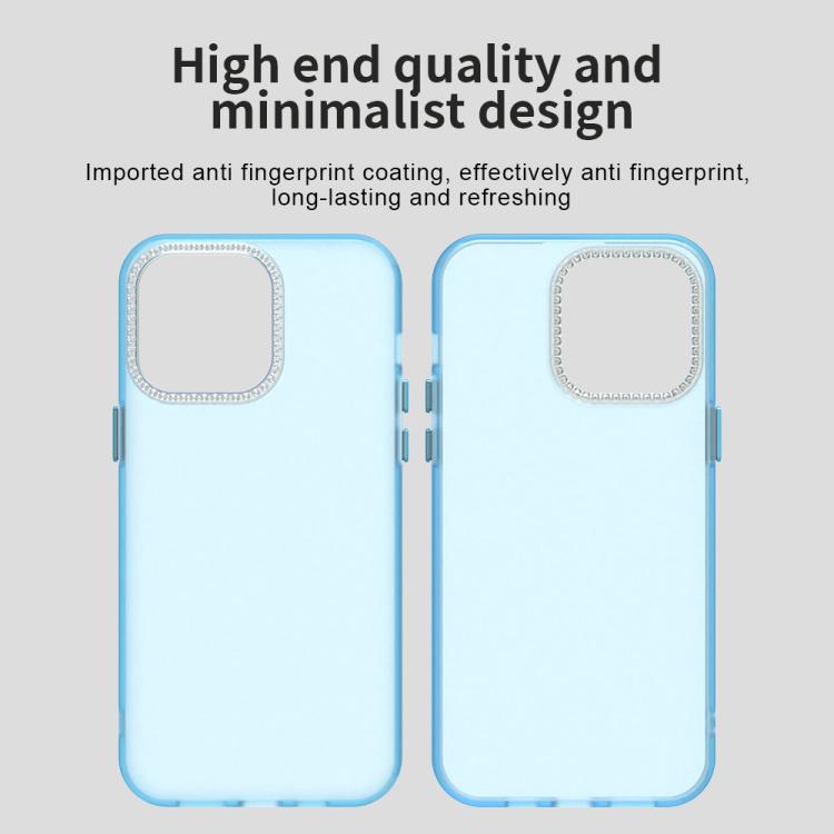 For iPhone 14 Pro Max Candy Diamond Frosted PC Hybrid TPU Phone Case