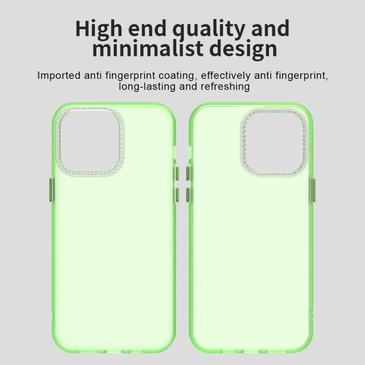 For iPhone 14 Pro Max Candy Diamond Frosted PC Hybrid TPU Phone Case