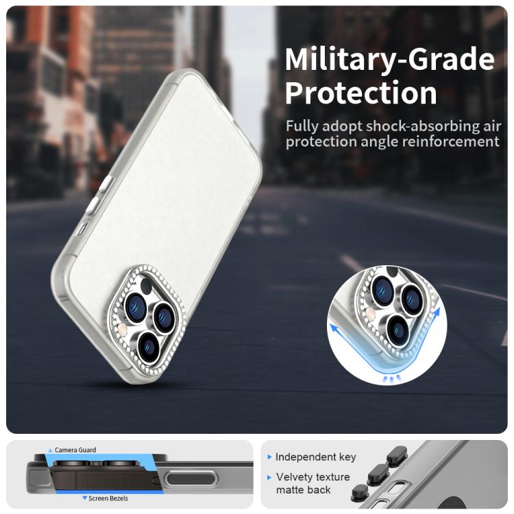 For iPhone 13 Pro Candy Diamond Frosted PC Hybrid TPU Phone Case