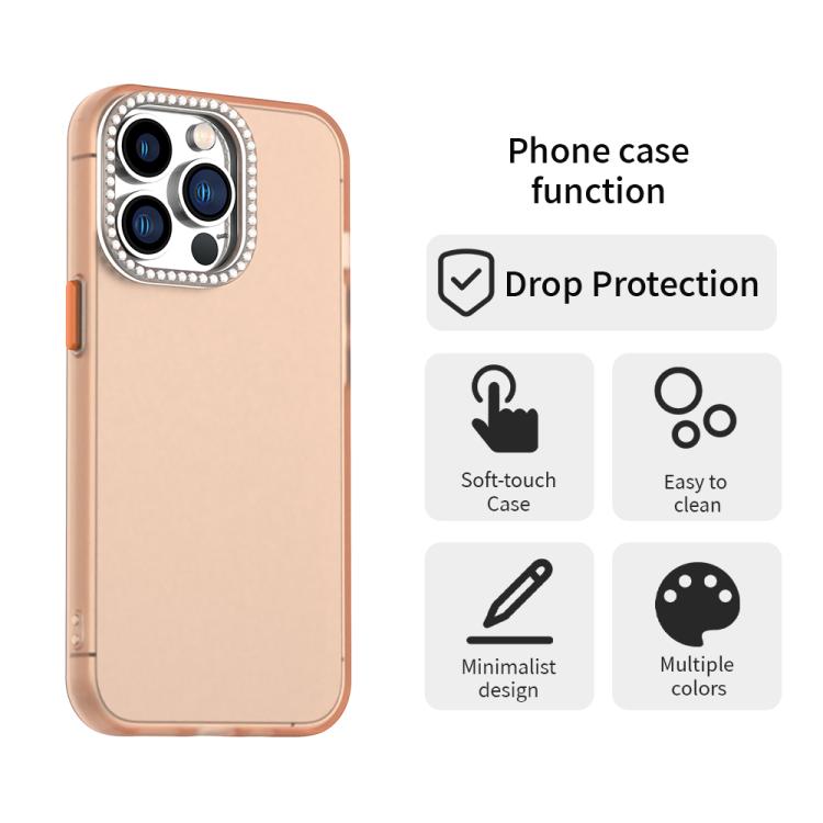 For iPhone 13 Pro Candy Diamond Frosted PC Hybrid TPU Phone Case