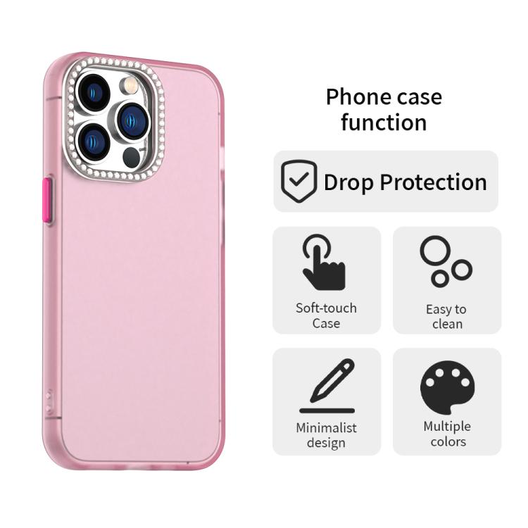 For iPhone 13 Pro Candy Diamond Frosted PC Hybrid TPU Phone Case