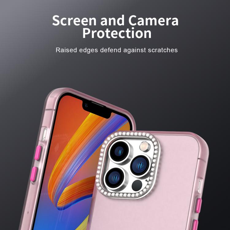 For iPhone 13 Pro Candy Diamond Frosted PC Hybrid TPU Phone Case