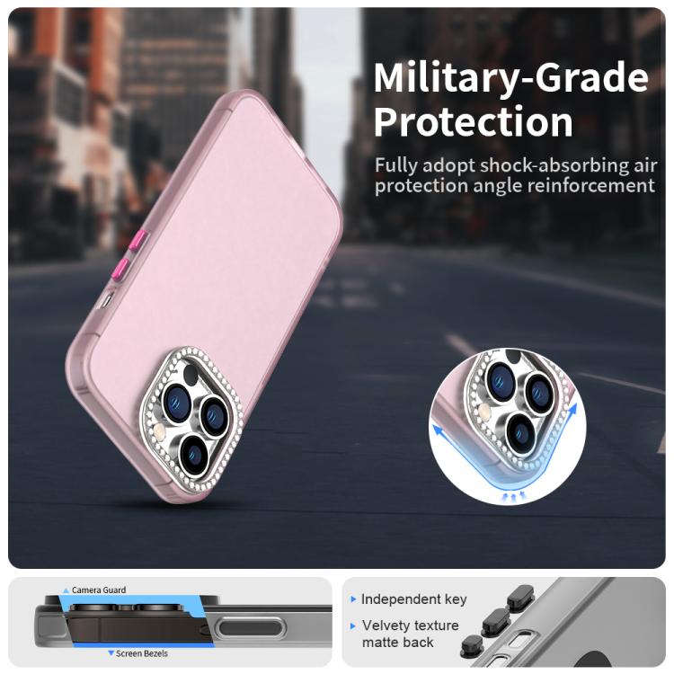 For iPhone 13 Pro Candy Diamond Frosted PC Hybrid TPU Phone Case