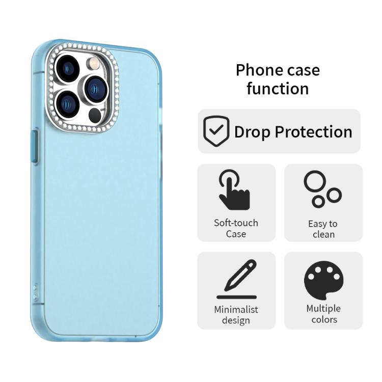 For iPhone 13 Pro Candy Diamond Frosted PC Hybrid TPU Phone Case