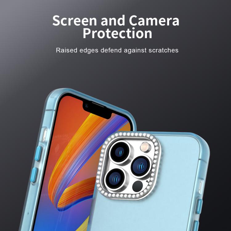 For iPhone 13 Pro Candy Diamond Frosted PC Hybrid TPU Phone Case