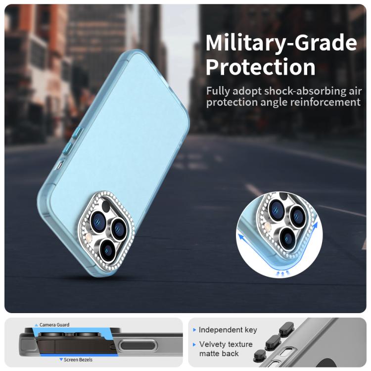 For iPhone 13 Pro Candy Diamond Frosted PC Hybrid TPU Phone Case