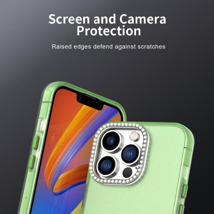 For iPhone 13 Pro Candy Diamond Frosted PC Hybrid TPU Phone Case