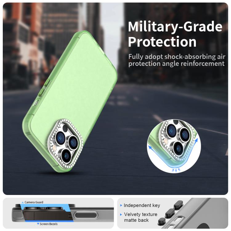 For iPhone 13 Pro Candy Diamond Frosted PC Hybrid TPU Phone Case