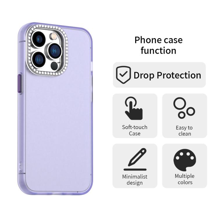 For iPhone 13 Pro Candy Diamond Frosted PC Hybrid TPU Phone Case