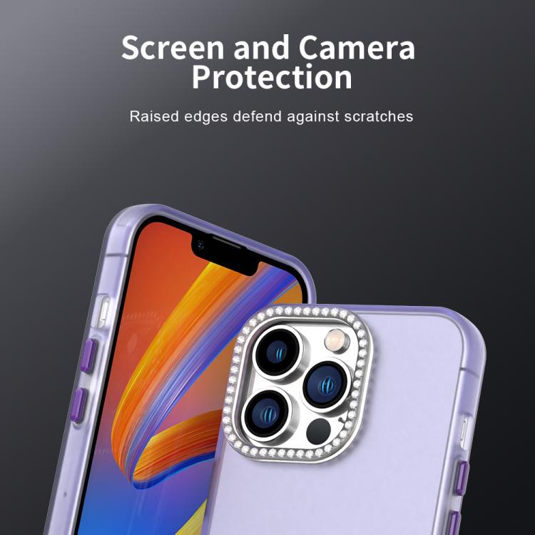 For iPhone 13 Pro Candy Diamond Frosted PC Hybrid TPU Phone Case