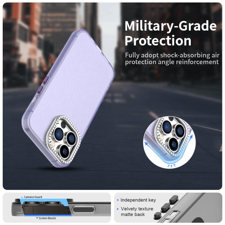 For iPhone 13 Pro Candy Diamond Frosted PC Hybrid TPU Phone Case
