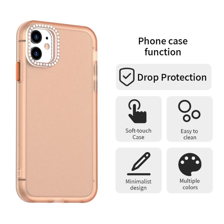 For iPhone 11 Candy Diamond Frosted PC Hybrid TPU Phone Case