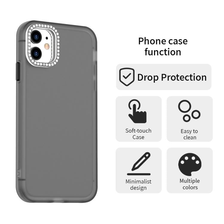 For iPhone 11 Candy Diamond Frosted PC Hybrid TPU Phone Case