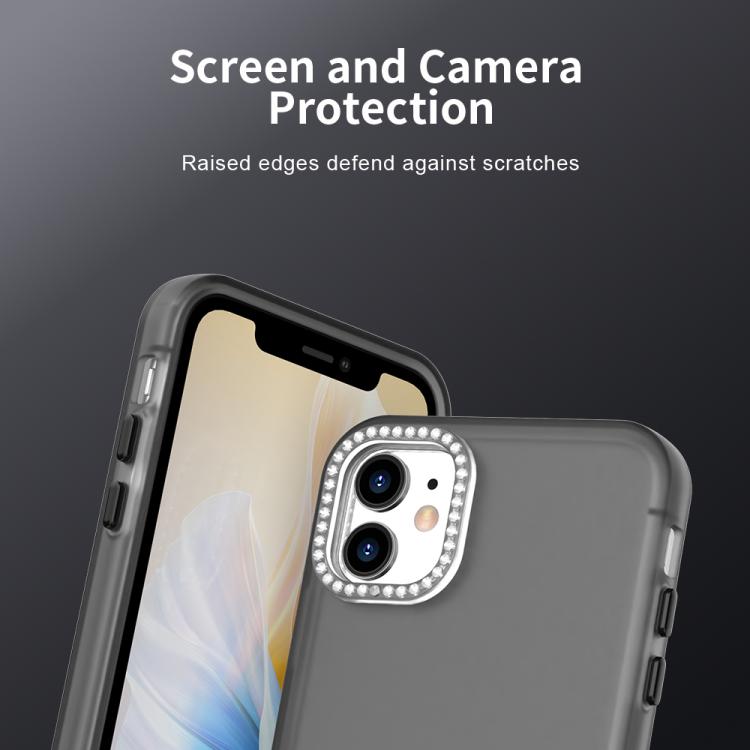 For iPhone 11 Candy Diamond Frosted PC Hybrid TPU Phone Case