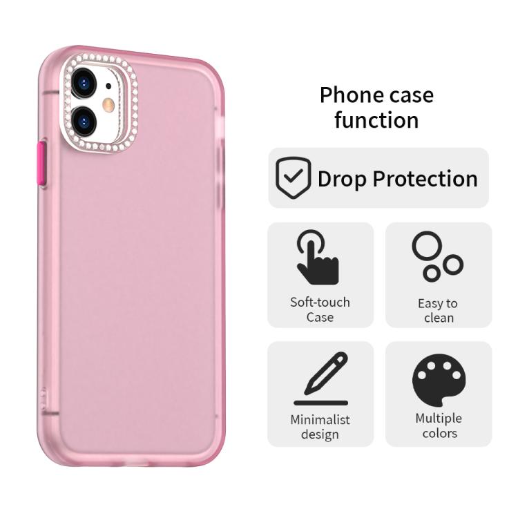 For iPhone 11 Candy Diamond Frosted PC Hybrid TPU Phone Case