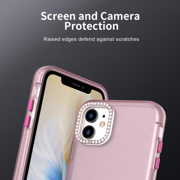 For iPhone 11 Candy Diamond Frosted PC Hybrid TPU Phone Case