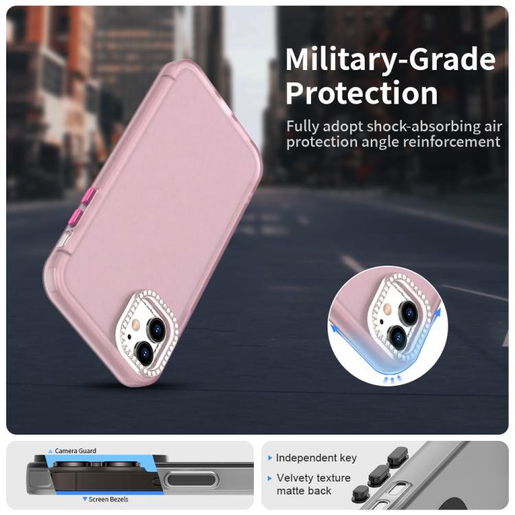 For iPhone 11 Candy Diamond Frosted PC Hybrid TPU Phone Case