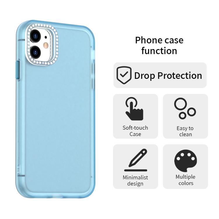 For iPhone 11 Candy Diamond Frosted PC Hybrid TPU Phone Case