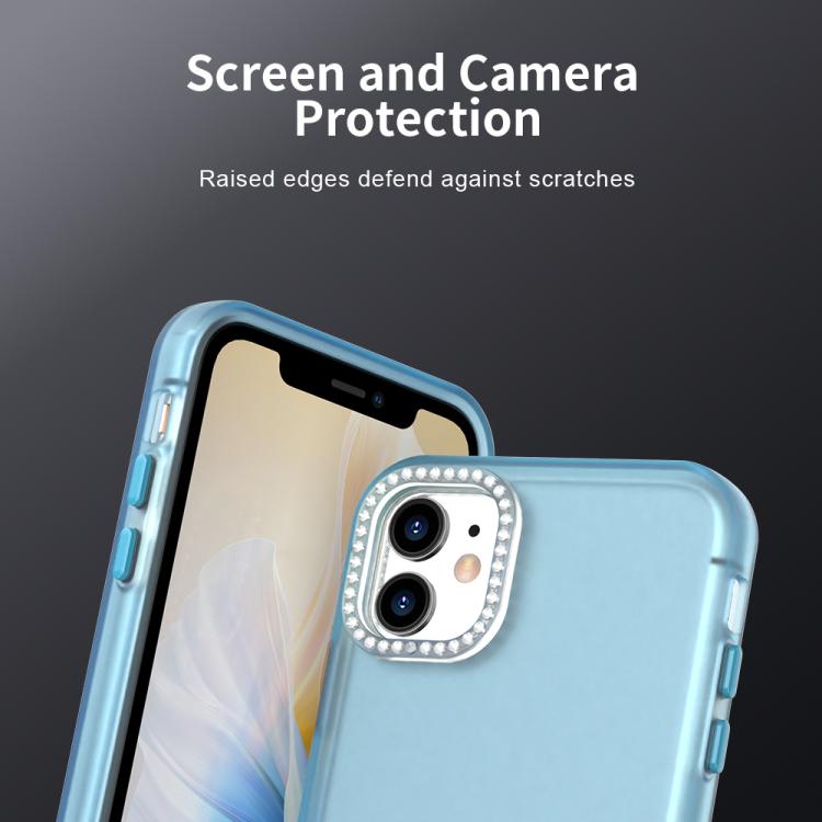 For iPhone 11 Candy Diamond Frosted PC Hybrid TPU Phone Case