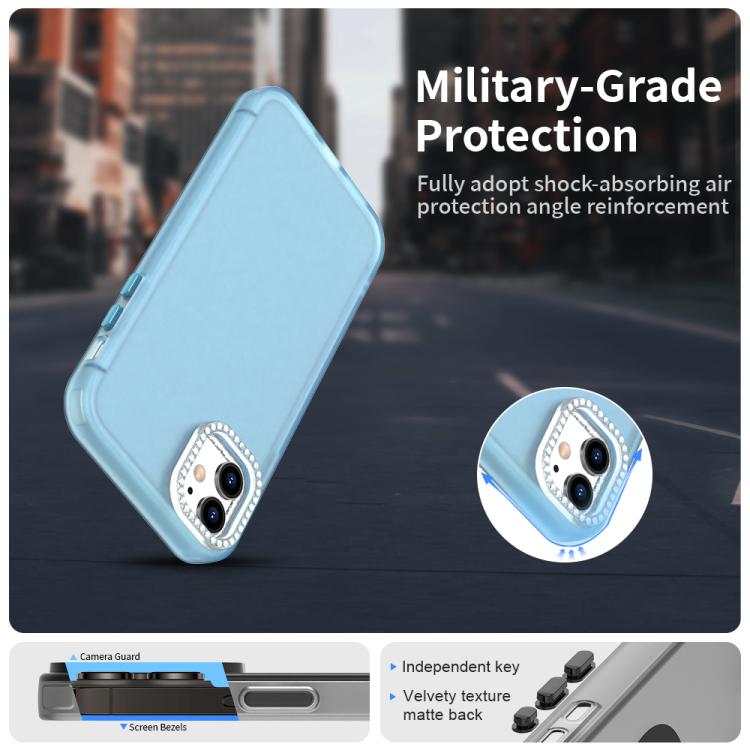 For iPhone 11 Candy Diamond Frosted PC Hybrid TPU Phone Case